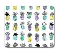 Destination Vinyl Ltd Estera cómoda del ratón - Funky Dibujo piña Fresca 23.5 x 19.6 cm (9.3 x 7.7 Pulgadas) para la computadora y el Ordenador portátil, Oficina, Regalo, Base Antideslizante - RM2076