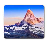 Destination Vinyl Ltd Estera cómoda del ratón - Matterhorn Suiza Nieve 23.5 x 19.6 cm (9.3 x 7.7 Pulgadas) para la computadora y el Ordenador portátil, Oficina, Regalo, Base Antideslizante - RM2314