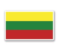 DestinationVinyl 2 x 10cm/100 mm Pabellón de Lituania Etiqueta autoadhesiva de Vinilo Adhesivo portátil de Viaje Equipaje Signo Coche Divertido #5275