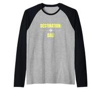 Destino Bali Viajes Vacaciones Turista de Vacaciones Camiseta Manga Raglan