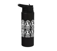 Destino de las esposas de Enrique VIII White Print Stainless Steel Insulated Water Bottle