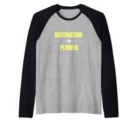 Destino Florida Travel Vacaciones Turista de Vacaciones Camiseta Manga Raglan
