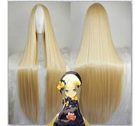 Destino/Gran Orden FGO Cosplay peluca Abigail Williams Cosplay peluca larga amarillo Halloween carnaval disfraz pelucas KUZW021B