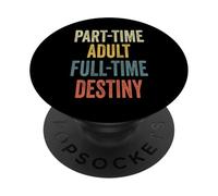 Destiny Personalized Retro Girls Part-Time Destiny Name PopSockets PopGrip Adhesivo