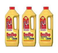 DESTOP Limpiador de desagües líquido original, 4 latas por botella de 950 ml, paquete de 3