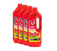 Destop Turbo Gel Desatascador para Tuberías Superconcentrado - Hasta 2 usos - Pack de 4