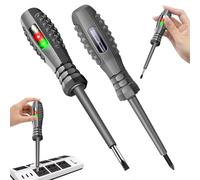 Destornillador 2 en 1 con fuerte par de torsión e imán, 2 unidades, comprobador de voltaje, destornillador de prueba