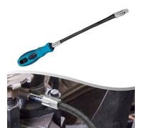 Destornillador adaptador de enchufe flexible de 1/4 pulgadas - Eje compacto flexible de 310 mm, mango antideslizante de agarre suave, herramienta de acero y goma resistente para bricolaje y oficios