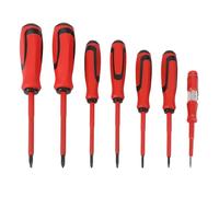 Destornillador aislado para electricista con 3 cruces, 7 unidades, destornillador de metal, adecuado para almacenamiento, adecuado para el mantenimiento de electrodomésticos