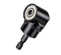 Destornillador angular de metal negro de 105°, 1/4 pulgadas hexagonal, atornillador inalámbrico, broca multifunción, taladro angular, taladro angular, adaptador para destornillador eléctrico, para