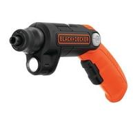 BLACK+DECKER Atornillador 3.6V con Batería de Litio 1,5Ah, par máximo 5.5Nm, velocidad 180 RPM, Linterna LED 35 Lúmenes, Incluye 2 Puntas y Cargador, BDCSFL20C
