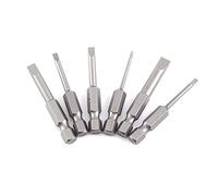 Destornillador Con Punta Ranurada Y Hexagonal 6Pcs Bits Set S2 Aleación Magnética 0.25 Destornillador Con Ranura 50Mm 2.0-6.0Mm Para Reparación Electrónica Y Dispositivos Móviles