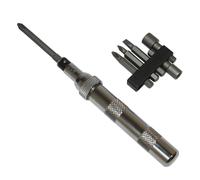 Destornillador de impacto con puntas para tornillos ranurados, cruciformes, hexa