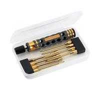 Destornillador de llave hexagonal establecido para modelos RC compatibles con 1/18 1/24 rastreadores de escala que incluyen SCX24 AX24 FMS y vehículos similares Cambio rápido al de herramientas de lla