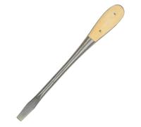 Destornillador de punta plana de 8 pulgadas con mango de madera para sujetar, cincelar y aflojar. Destornillador de demolición. de punta plana.