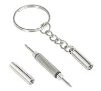 Destornillador de reparación de bolsillo para gafas y gafas de sol Llavero de doble extremo Cabeza Phillips, cabeza plana y titular de la tuerca - Por TRIXES