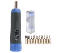 Destornillador de Torsión Ajustable 0.2~1.2N.m, Mango Hexagonal 6.35mm con 10 Puntas - Control Preciso del Par, Material Nylon Resistente, Uso Profesional en Electrónica y Mecáni