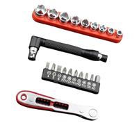 Destornillador De Trinquete 36 Dientes De Diseño Ergonómico Magnético Con Llave Enchufe Forma L Establecida Para Precisiones Trabajan Destornillador Trinquete Metal Con Portavasos