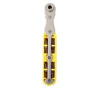 Destornillador de trinquete bidireccional de 1/4 pulgadas, llave de ángulo recto, destornillador hexagonal de ajuste rápido de 36 dientes con mango antideslizante para reparación del hogar, naranja