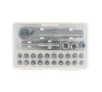 Destornillador De Trinquete Multicráneo Genérico | 25 Para Tuercas Y Tornillos | Kit 25 en 1 Con Diseño Antióxido Para Herramientas De Carpintería Y Ebanistería