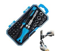 Destornillador de trinquete reversible | Magnético portátil multifunción | Kit de destornilladores de zócalo | Para el hogar Auto Garage Muebles Electronic Taller