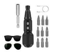 Destornillador Desatornillador eléctrico, 3,6 V recargable con LED Mini taladro atornillador | Inalámbrico 2 Nm y 10 - Para reparación de teléfonos y tabletas para muebles electrodomésticos