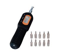 Destornillador digital de par con pantalla LCD, control de precisión de pantalla, diseño portátil Abs, incluye 10 bits para mecánicos profesionales
