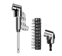 Destornillador eléctrico de 105 grados en ángulo recto para perforación y conducción, adaptador de taladro hexagonal de 1/4 pulgadas, cambio rápido, mango ergonómico