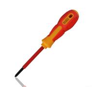 Destornillador eléctrico de mano con aislamiento de 1000 V con cabeza cruzada plana, mango ergonómico TPR y acero al vanadio tratado térmicamente (cruz de 6 x 100 mm)