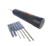 Destornillador eléctrico ergonómico en miniatura con función inversa y 6 brocas equipo de reparación del hogar para espacios pequeños herramienta eficiente