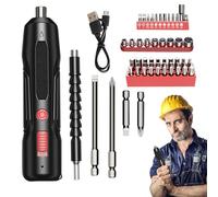 Destornillador eléctrico inalámbrico, kit de controlador eléctrico recargable, juego de herramientas portátil, destornillador multifuncional para reparación del hogar, electrónica, laptop, teléfono