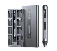 Destornillador Eléctrico Mini 50 en 1 con 48 puntas magnéticas, 2 ajustes de torque, luz LED integrada y carga USB, Kit de reparación para portátil, gafas, relojes, consola de juegos, cámara y juguete