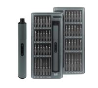 Destornillador eléctrico recargable 50 en 1 con motor silencioso y 4 luces LED, adecuado para trabajos de reparación precisos, destornillador eléctrico silencioso para uso doméstico