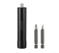 Destornillador eléctrico recargable y taladro para combo, 3 ajustes de par ajustables, 260 mAh para más de 700 tornillos, cuerpo de aleación compacto para proyectos de reparación del hogar, negro