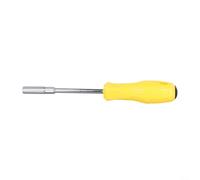 Destornillador hexagonal de acero al cromo vanadio tratado térmicamente con cabeza de trinquete y mango ergonómico antideslizante para reparación mecánica, 5,5 mm a 10 mm, amarillo (7 mm)