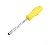 Destornillador hexagonal de acero al cromo vanadio tratado térmicamente con cabeza de trinquete y mango ergonómico antideslizante para reparación mecánica, 5,5 mm a 10 mm, amarillo (8 mm)