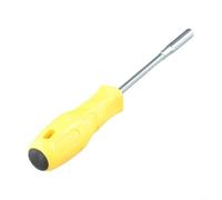 Destornillador hexagonal de acero al cromo vanadio tratado térmicamente con cabeza de trinquete y mango ergonómico antideslizante para reparación mecánica, 5,5 mm a 10 mm, amarillo (5,5 mm)
