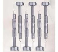 Destornillador magnético tipo Y 0.6, cruz 1.5 y 5 puntos 0.8 puntas - Hex T2 para herramientas de reparación electrónica, plateado (1 pieza) (E)