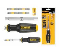 Dewalt Destornillador multibroca de 6 vías de ajuste completo, suministrado con: 2 puntas de doble cara: 4,5/6 mm, PH1/PH2.