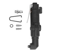 Destornillador neumático de 90 grados, destornillador neumático de ángulo recto con función reversible, destornillador neumático integrado de acero de aleación de 1/4 pulgadas (Estilo japonés)