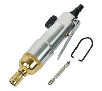 Destornillador neumático de vástago recto de 1/4 de pulgada, destornillador de impacto con velocidad variable e interruptor positivo y negativo. Herramienta neumática.