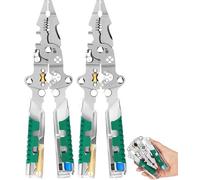 Destornillador Plegable con Punta Pelacables, Alicates Eléctricos Tuvilo, Pelacables 18 En 1 con Comprobador De Voltaje Que Pueden Realizar Diversas Reparaciones.(2pcs)