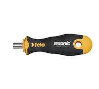 Destornillador portapuntas corto Felo Ergonic 1/4"x15 mm.