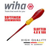Destornillador Ranurado Wiha 35390 4mm SoftFinish SlimFix 1000V VDE Electricista