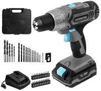 Cecotec Taladro de Batería CecoRaptor Perfect Drill, 20V y 2000 mAh, Velocidad de 1550 rpm, Torque Máximo 46 Nm, 25+1 Posiciones de Torque y 2 Velocidades de Trabajo, Autonomía de 60 min.