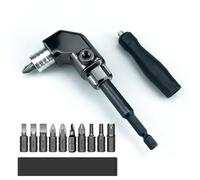 Destornillador universal de giro de 90 grados, adaptador de esquina con interfaz hexagonal de liberación rápida, ideal para zonas de difícil acceso