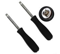 Destornillador y llave de tuerca con llave cuadrada de 1/4 pulgadas, conector de trinquete compacto de acero al cromo vanadio de doble propósito, mango giratorio pequeño