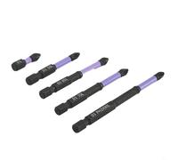 Destornilladores eléctricos Plus Taladros de mano 2590 mm, 5 piezas magnéticas Ph2 para destornillador Phillips de cabeza cruzada, juego de brocas resistentes de aleación de acero con magnético para