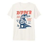 Destripador Cocodrilo Surfista Australia GoldCoast Camiseta Premium