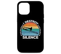 Destroy Silence Brass Instrument Trombone Player Trombonist Carcasa para iPhone 12/12 Pro
